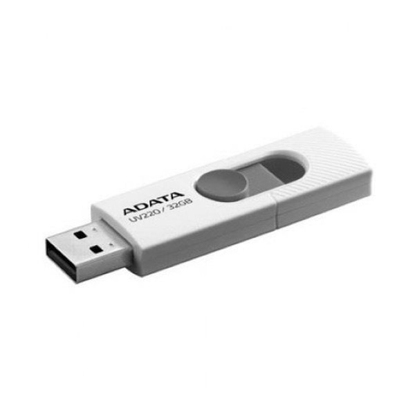ADATA FLASH DRIVE 32GB USB2.0 UV220 WHITE / GREY