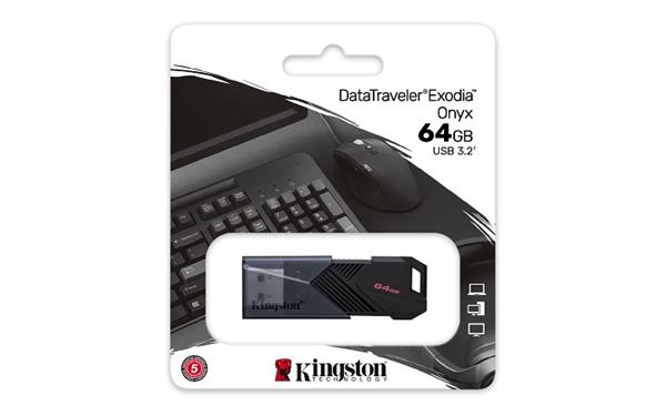 USB Flash Kingston 64GB DataTraveler Exodia Onyx USB 3.2, Black