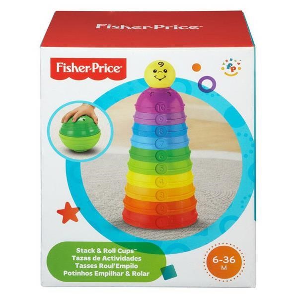 FISHER PRICE - BRILLIANT BASICS STACK & ROLL CUPS  W4472