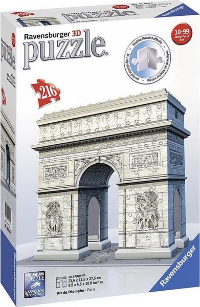 RAVENSBURGER - 3D PUZZLE ARC DE TRIOMPHE - PARIS 216PCS  12514