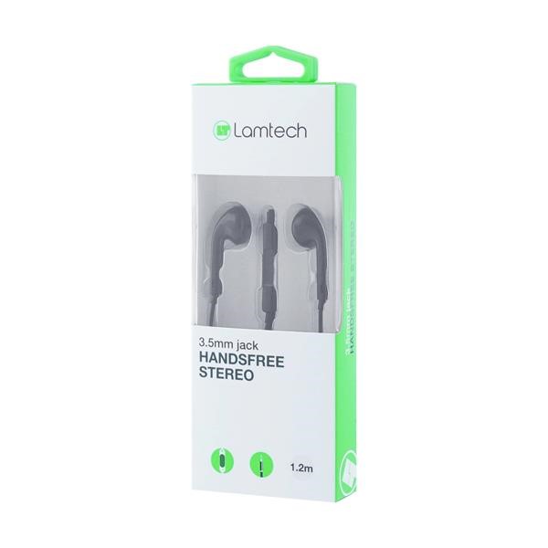 LAMTECH HANDSFREE STEREO 3,5MM JACK WITH MIC BLACK