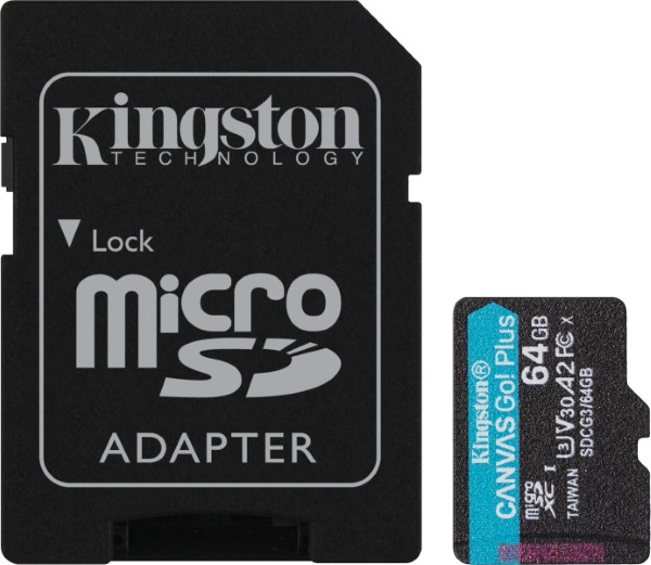 KINGSTON MICROSD64GB CANVAS GO! PLUS AD