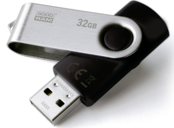 GOODRAM USB2,0 FLASH DRIVE 32GB BLACK UTS2