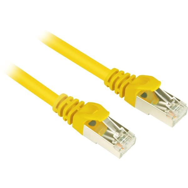 SHARKOON PATCHCABLE RJ45 CAT.6 SFTP CONNECTION WITH HUB SWITCH 1X RJ45  MALE PLUG  TO 1X RJ45 CONNECTOR  PLUG  2 M YELLOW, 2 METER 4044951014781