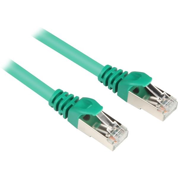 SHARKOON PATCHCABLE RJ45 CAT.6 SFTP CONNECTION WITH HUB SWITCH 1X RJ45  MALE PLUG  TO 1X RJ45  PLUG  10 M GREEN, 10 METER 4044951014880