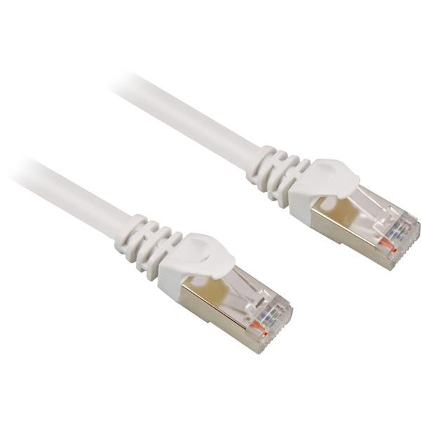 SHARKOON PATCHCABLE RJ45 CAT.6 SFTP CONNECTION WITH HUB SWITCH 1X RJ45  MALE PLUG  TO 1X RJ45 CONNECTOR  PLUG  5 M WHITE, 5 METER 4044951015085