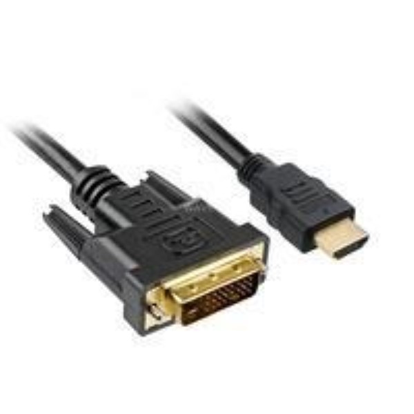 SHARKOON AUDIO / VIDEO AV CABLE HDMI -> DVI-D  24 + 1, 2.0M  BLACK, 2 METERS, DUAL LINK, 24 + 1