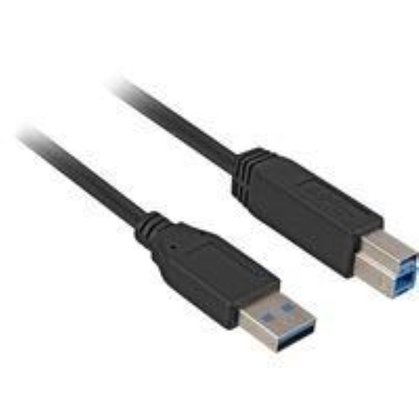 SHARKOON DATA TRANSFER CABLE USB 3.0 CONNECTOR A - CONNECTOR B BLACK, 5 METERS