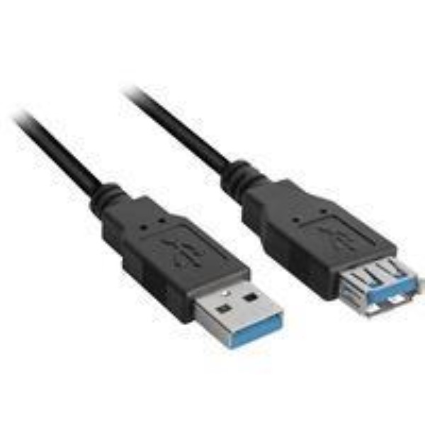 SHARKOON DATA TRANSFER CABLE USB 3.0 EXTENSION, EXTENSION CORDS BLACK, 1 METER