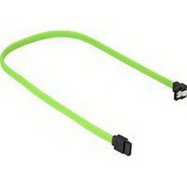 SHARKOON DATA TRANSFER SATA III CABLE 90 SLEEVE ° GREEN, 45CM
