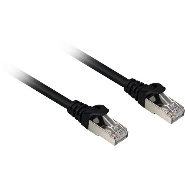 SHARKOON PATCHKABEL RJ45 CAT.6A SFTP CONNECTION WITH HUB / SWITCH 1X RJ45  MALE PLUG  TO 1X RJ45  PLUG  25 CM BLACK, 25CM, LSOH  HALOGEN-FREE