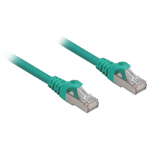 SHARKOON PATCHCABLE RJ45 CAT.6A SFTP CONNECTION WITH HUB SWITCH 1X RJ45  MALE PLUG  TO 1X RJ45 CONNECTOR  PLUG  5 M GREEN, 5M, LSOH  HALOGEN-FREE  4044951018628