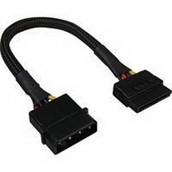 SHARKOON POWER SUPPLY SATA POWER ADAPTER BLACK, 15CM