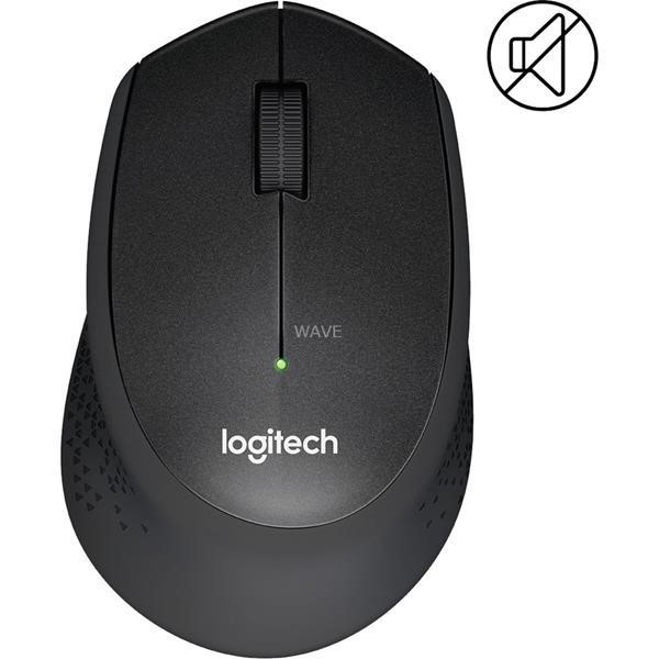 LOGITECH M330 SILENT PLUS, MOUSE USB 3 BUTTONS RECEIVER OPTICAL BLACK