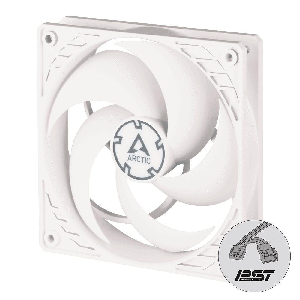 ARCTIC P14 PWM PST  WHITE/WHITE  - 140MM PRESSURE OPTIMIZED CASE FAN