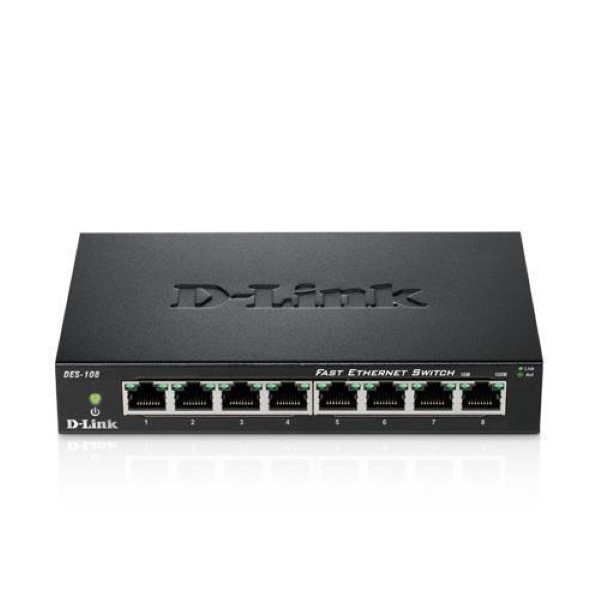 D-LINK SWITH DES-108, 8-PORT 10/100