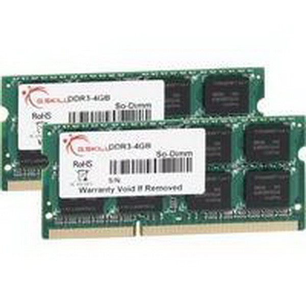 G.SKILL DDR3 SO-DIMM 8GB DDR3-1066 KIT, MEMORY F3-8500CL7D-8GBSQ, LITE RETAIL