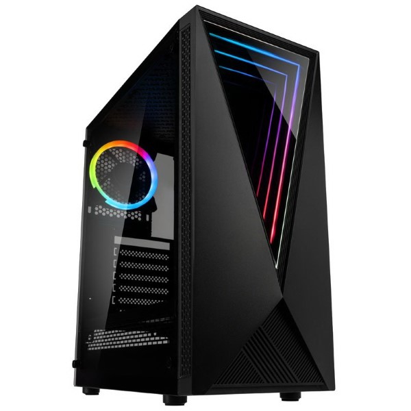 KOLINK VOID RGB MIDI-TOWER - BLACK - TEMPERED GLASS WINDOW