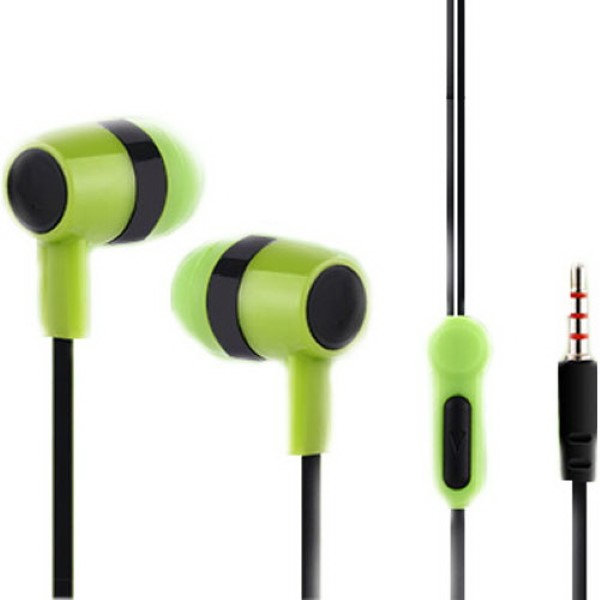 LAMTECH HANDSFREE WITH MIC 3,5MM JACK GREEN