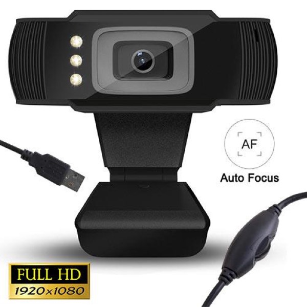 LAMTECH FULL HD USB WEB CAMERA WITH LED 1080P