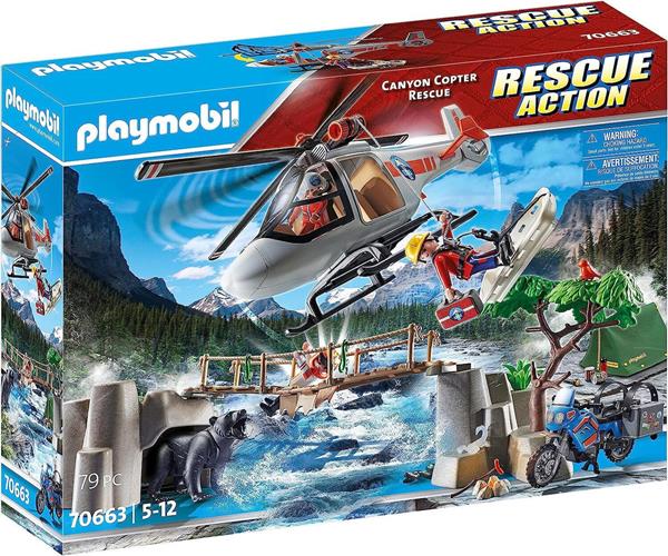 Playmobil Action Canyon Copter Rescue για 5-12 ετών 70663