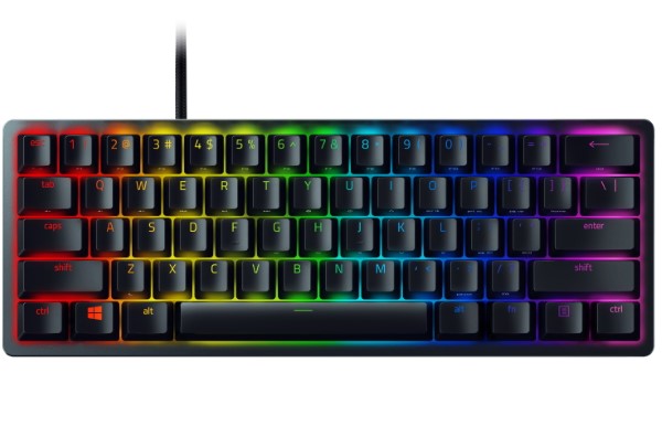 RAZER HUNTSMAN MINI 60% OPTO MECHANICAL GAMING KEYBOARD PURPLE SWITCH - US LAYOUT