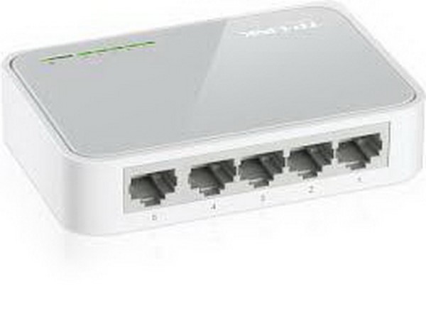 TP-LINK TL-SF1005D 5-port 10/100M mini Desktop Switch, 5 10/100M RJ45 ports, Plastic case