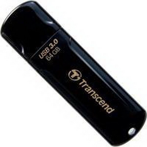 TRANSCEND USB STICK JETFLASH 700 64GB, USB FLASH DRIVE HIGH GLOSS BLACK