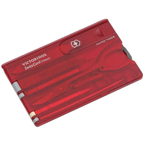 VICTORINOX SWISSCARD RED TRANSPARENT
