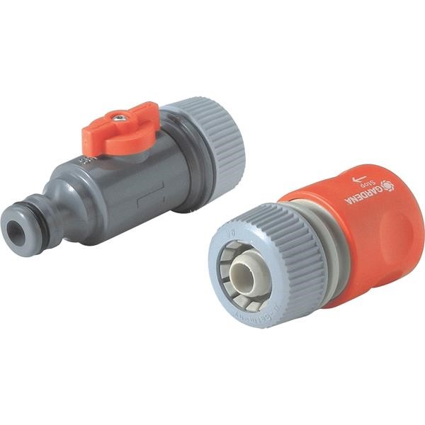GARDENA PERL SPRINKLER CONNECTION SET 13MM 1-2 " LENGTH OF TUBING - ORANGE DARK GRAY, 2 PARTS