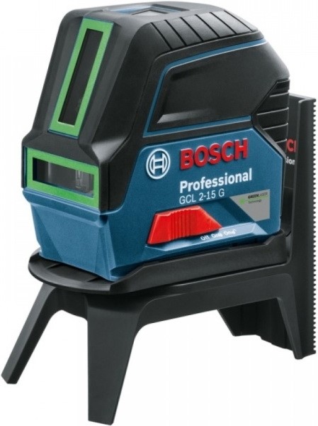 BOSCH COMBILASER GCL 2-15 G, LINE LASERS BLUE - BLACK, WITH GREEN LASER LINES
