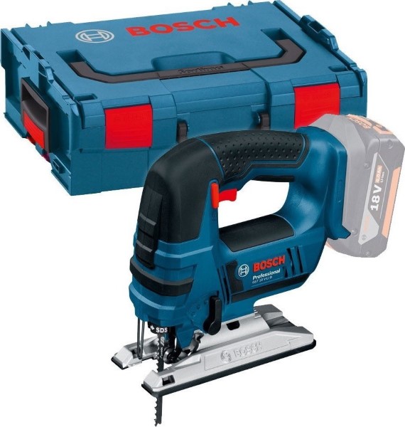 BOSCH CORDLESS JIGSAW GST 18 V-LI B BLUE, L-BOXX 136 WITHOUT BATTERY AND CHARGER