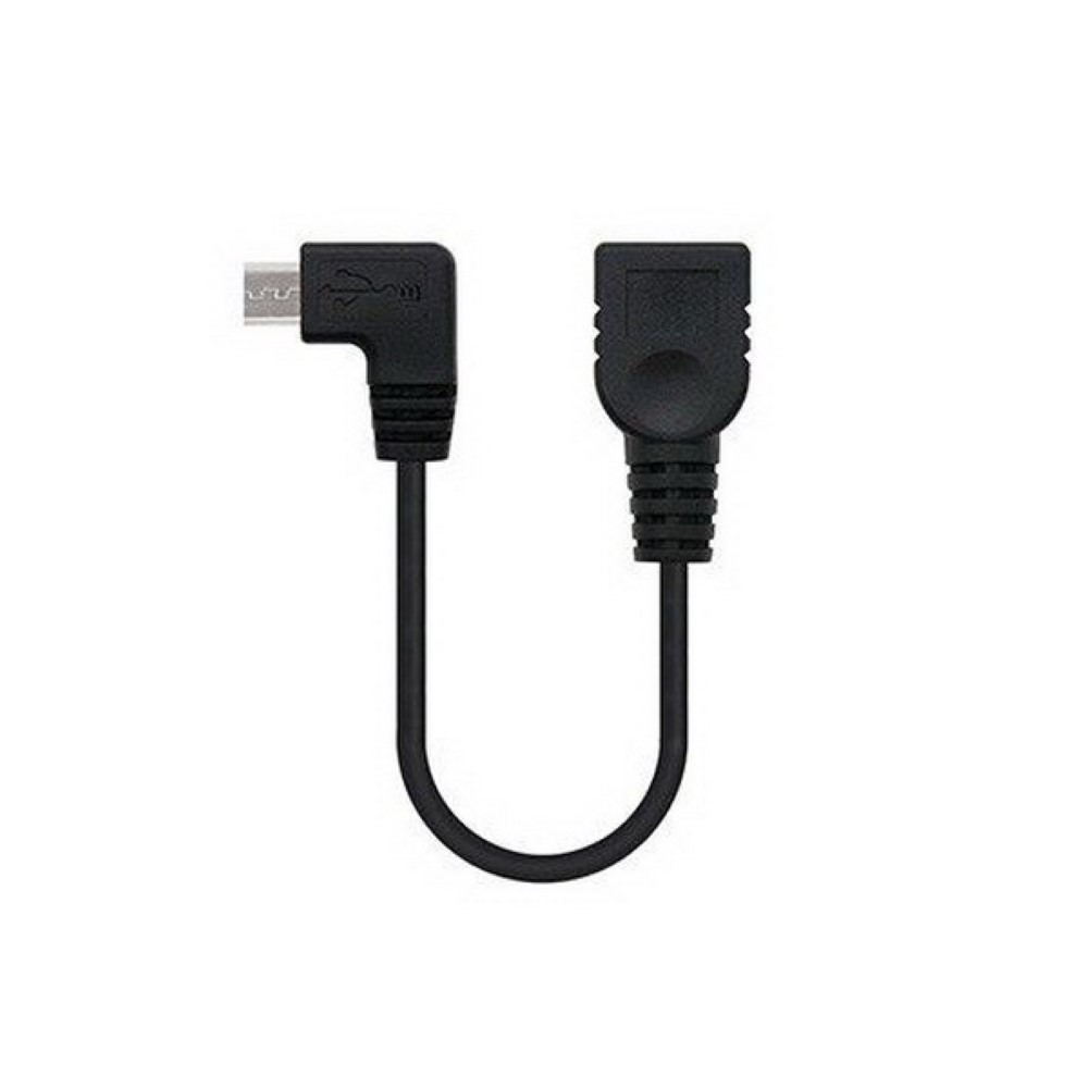 NANOCABLE CABLE RIGHT ANGLE OTG USB  A  2.0 TO MICRO USB  B  0.15 M