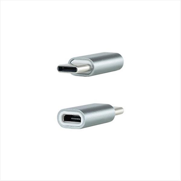 TOOQ ADAPTADOR USB-C A MICRO USB NANOCABLE GRIS