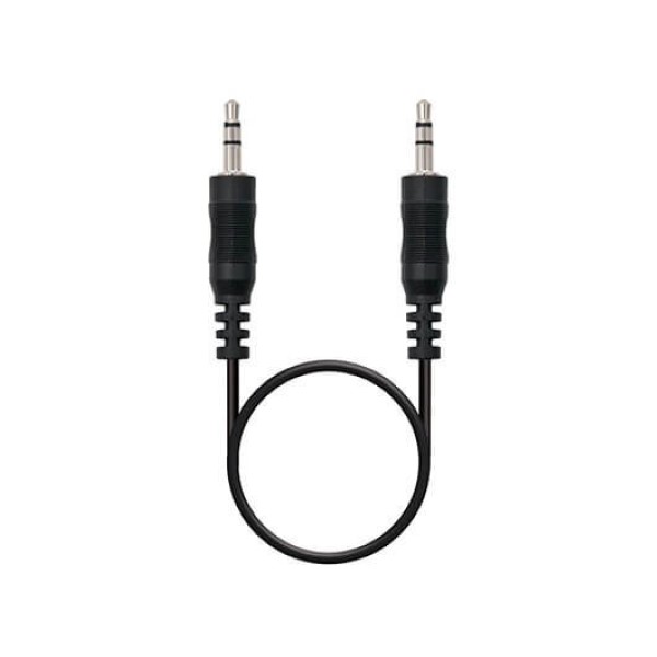 NANOCABLE AUDIO CABLE JACK-3.5 M JACK-3.5 M NANOWIRE 0.3 M 0.3 M / MALE TO FEMALE / BLACK 10.24.0100