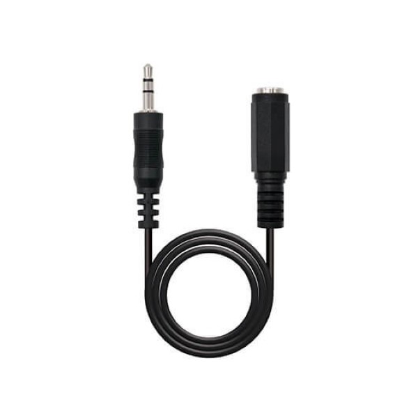 NANOCABLE AUDIO CABLE JACK-3.5 M JACK-3.5 H NANOVIRE 3M 3M / MALE TO FEMALE / BLACK 10.24.0203