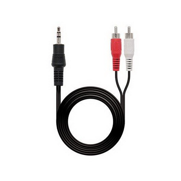 CABLE AUDIO 1XJACK 3.5 TO 2XRCA 3M NANOCABLE