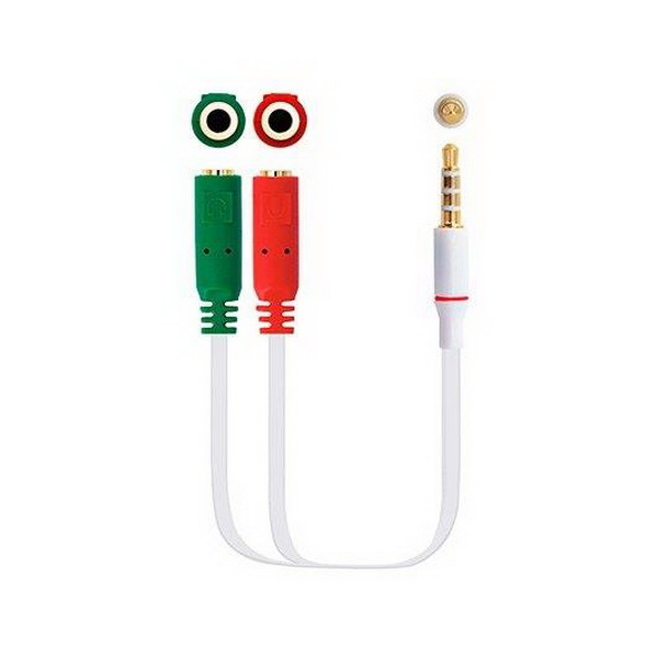 CABLE AUDIO 1XJACK-3.5 TO 2XJACK-3.5 0.2M NANOCABLE