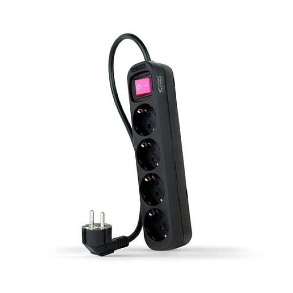 NANOCABLE POWER STRIP 4 SOCKETS 1.4 M WITH SWITCH NANOWIRE BLACK