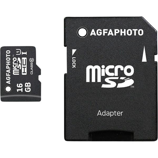 AGFAPHOTO MICROSDHC UHS-I   16GB HIGH SPEED CLASS 10 U1 + ADAPTER