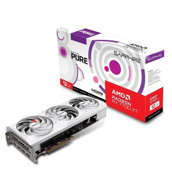 SAPPHIRE PURE RADEON RX 7700 XT 12GB - GRAPHICS CARD - RADEON RX 7700 XT - 12 GB