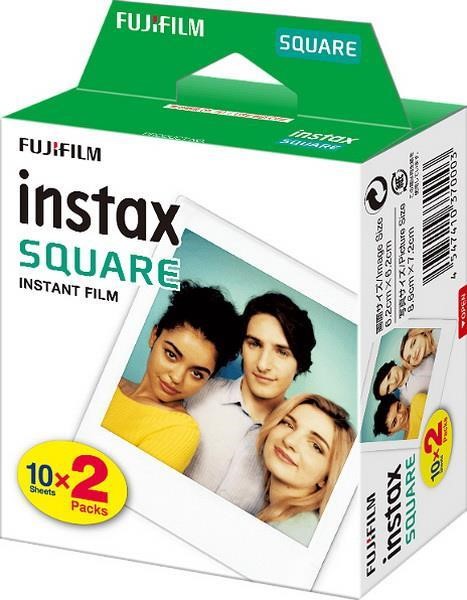 FUJIFILM INSTAX SQUARE FILM WHITE FRAME 1X2