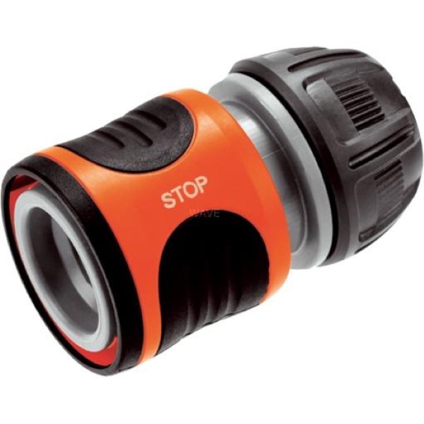 GARDENA WATER STOP 18213-20, LENGTH OF TUBING BLACK - ORANGE, 13MM 1-2 " - 15MM 5-8"