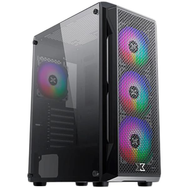 XIGMATEK Gaming X Mid Gaming Case  4x RGB Fans black