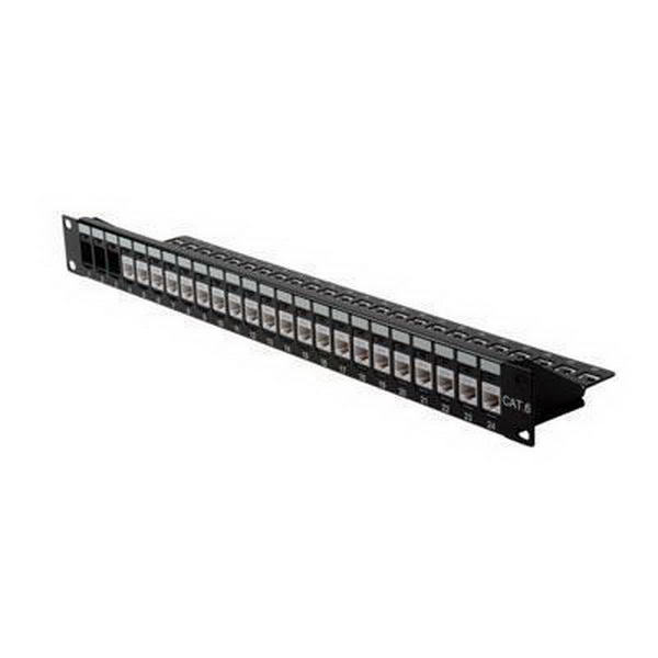 ROLINE KEYSTONE PATCHPANEL CAT6 1U 24P.ΚΕΝΟ  ΜΕ ΣΤΗΡΙΓΜΑ