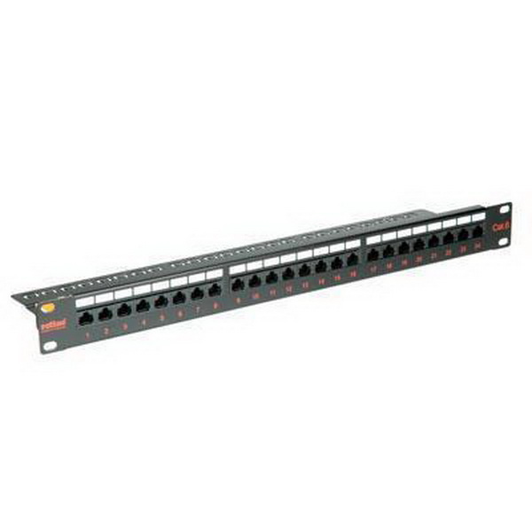 ROLINE PATCHPANEL  24 PORT CAT6  UTP ΜΑΥΡΟ