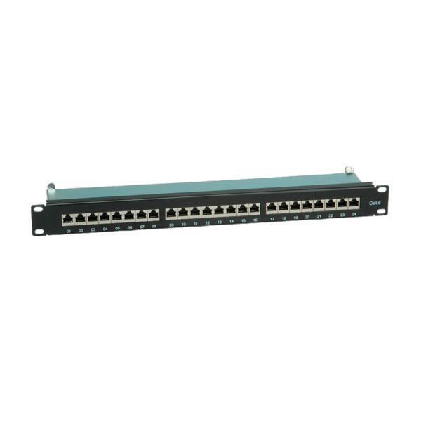 ROLINE PATCHPANEL  24 PORT CAT6  STP ΜΑΥΡΟ1