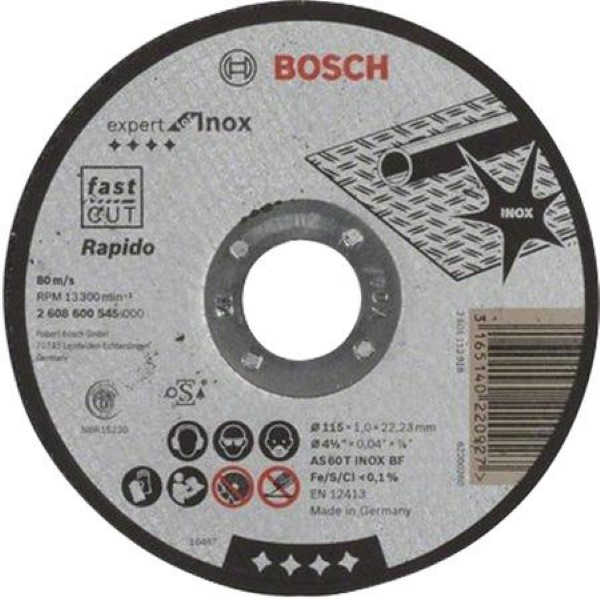 BOSCH CUTTING DISC EXPERT FOR INOX 115 X 1 MM