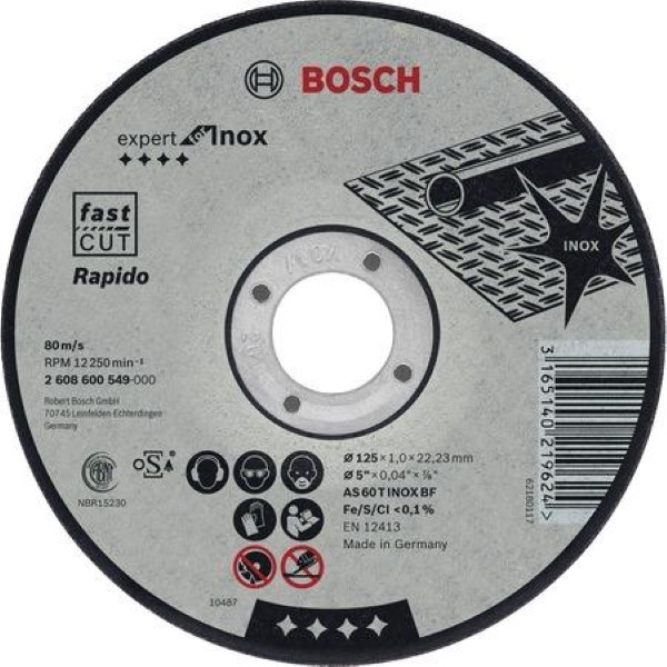 BOSCH CUTTING DISC EXPERT FOR INOX 125MM
