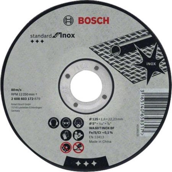 BOSCH CUTTING DISCS RAPIDO MULTI CONSTRUCTION 125MM